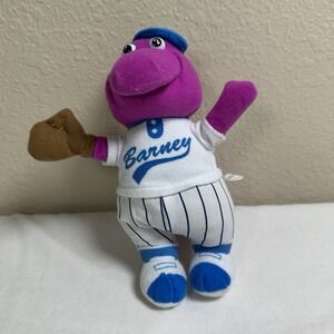 Vintage Nanco 2007 Barney and‎ Friends Baseball Stuffed Animal Plush RARE 8" EUC